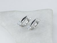 Серьги из белого золота с бриллиантами э0901сг07200756