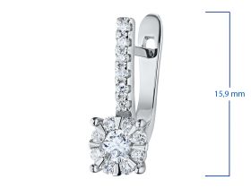 Серьги из белого золота с бриллиантами э4701сг04202857