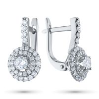 Серьги из белого золота с бриллиантами э0901сг08184800