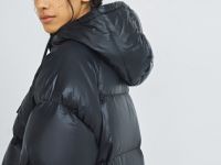 Пуховик с натуральным утеплителем, Черный