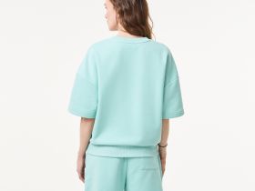 Женская толстовка Lacoste свободного кроя с коротким рукавом