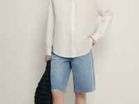 Рубашка из хлопка свободного силуэта