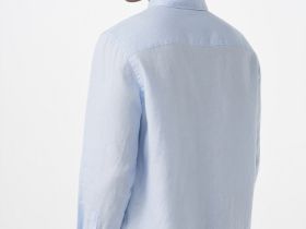 Льняная рубашка, Голубой