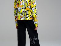 Брюки текстильные джинсовые для девочек