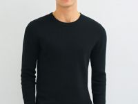 Текстурный джемпер из хлопка, Черный