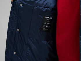 Пуховое полупальто с воротником-стойкой