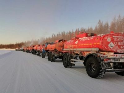 Треть запланированного топлива доставили ГУП «ЖКХ РС(Я)» по зимникам в районы