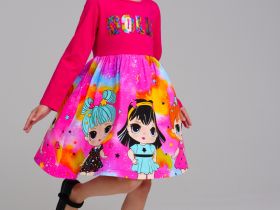 Платье трикотажное для девочек