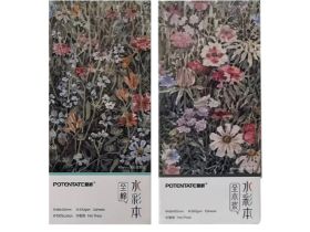 Блокнот для акварели Potentate 6,8х15,5 см 12 л 300 г 100% хлопок