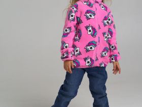 Толстовка из флиса на молнии для девочки