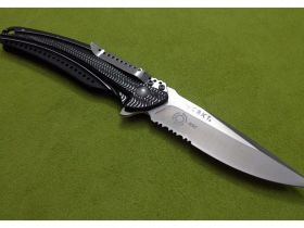 Складной нож CRKT Ripple Charcoal Combo, сталь Acuto 440, рукоять нержавеющая сталь 420J2