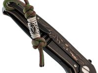 Темляк для складного ножа с бусиной "Obereg", C/R хамелеон