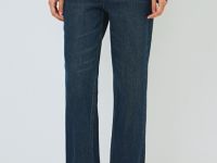 Прямые джинсы с высокой посадкой, Синий