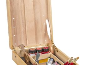 Мольберт настольный Pinax TE-06B с ящиком, большой, бук