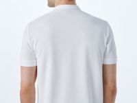 Поло с воротником-стойкой, Белый