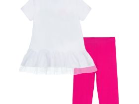 Комплект трикотажный для девочек: фуфайка (футболка), брюки (легинсы)