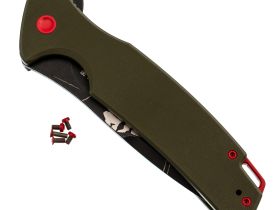 Складной нож Mr.Blade Hellcat Mandalorian blackwash, сталь VG-10, рукоять Olive G10