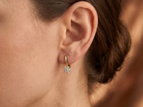 Серьги из желтого золота с бриллиантами э0301сг04152800
