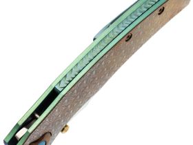 Складной нож Assassin knives Ti-Rex, сталь Damascus, рукоять титан