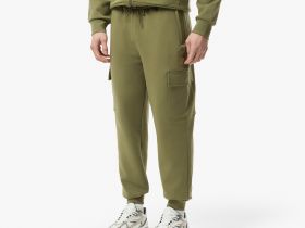 Мужские хлопковые спортивные брюки Lacoste стандартного кроя