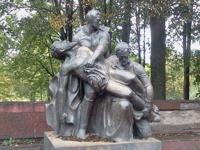 Памятный знак. Место гибели Ф.А. Афанасьева на берегу реки Талки