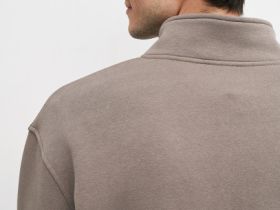 Толстовка с воротником-стойкой на молнии, Бежевый