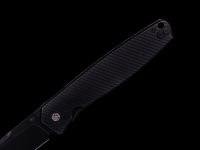 Складной нож Dr.Tech W4194TB, сталь D2, рукоять титан, черный