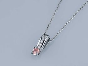 Классическая подвеска из белого золота э4012пд12190140_pink