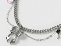 Ожерелье с подвесками для девочек, Серебряный