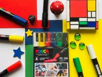 Набор маркеров UNI POSCA PC-5M "Стандартные цвета" 6 шт 1,8-2,5 мм, в пластиковой упаковке