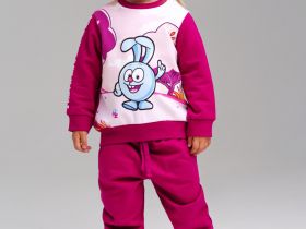 Комплект детский трикотажный для девочек: толстовка, брюки