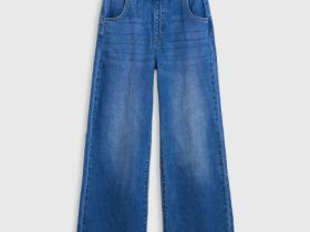 Джинсы Paperbag для девочек, Синий