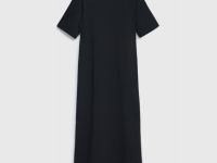 Платье-футболка с разрезом, Черный