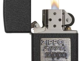 Зажигалка ZIPPO Classic с покрытием Black Crackle™, латунь/сталь, матовая, 36x12x56 мм
