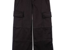 Брюки текстильные джинсовые утепленные флисом для девочек