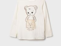 Фуфайка трикотажная для девочек (футболка с длинными рукавами)