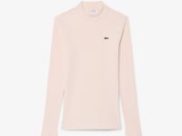 Лонгслив женский Lacoste хлопковый в рубчик