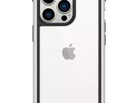 Чехол-накладка Keephone Iron Pro Series для Apple iPhone 13 Pro противоударный (серебристая рамка)