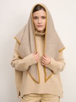 Косынка из кашемира 16-24-213-0C капучино-золото