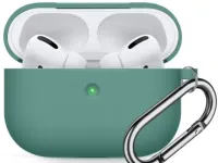 Чехол Protective Case для AirPods Pro 2 силиконовый с карабином (зеленый)