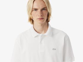 Мужская рубашка-поло Lacoste свободного кроя из плотного хлопка