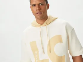 Мужская толстовка Lacoste свободного кроя с капюшоном