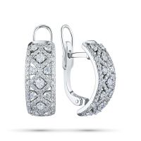 Серьги из белого золота с бриллиантами э0901сг11210918