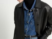 Тренч из натуральной кожи