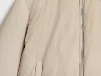 Утеплённая куртка с меховым воротником, Бежевый