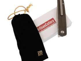 Складной нож Artisan Sirius, сталь S35VN, рукоять Green Micarta