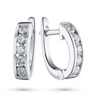 Серьги из белого золота с бриллиантами э4701сг05102300
