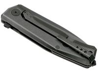 Складной нож LionSteel MT01B BW, сталь M390, рукоять Black titanium