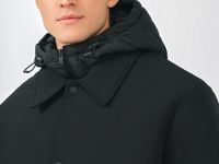 Утеплённая длинная куртка с подкладкой, Черный