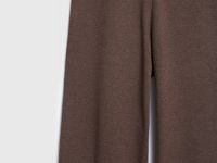 Вязаные широкие брюки, Коричневый